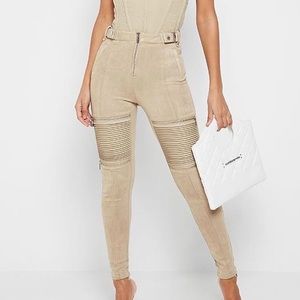 *NEW* Maniere De Voir Suede/Leather biker leggings